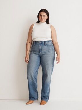 Madewell Baggy Straight Jeans in Light Wash Size 33